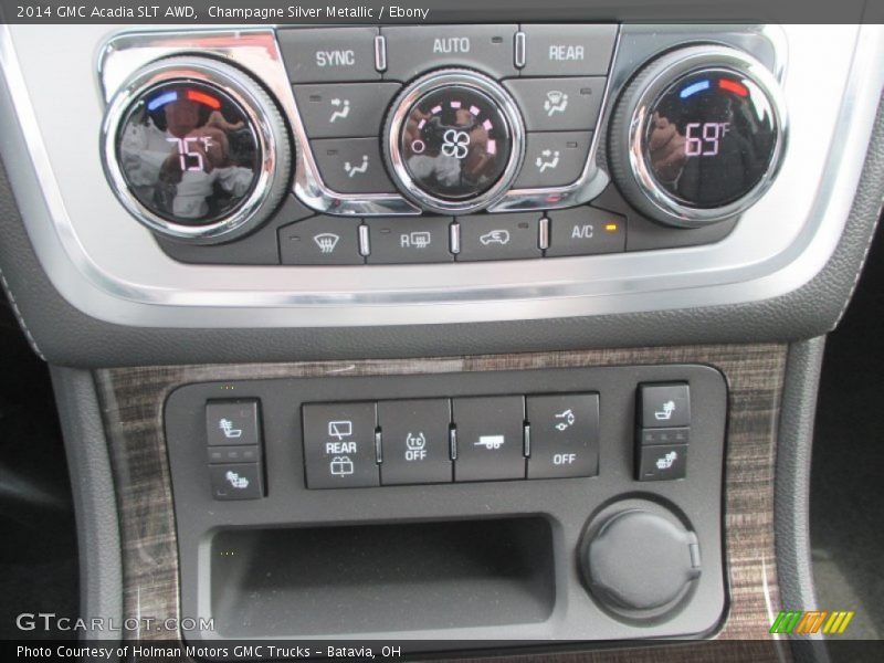 Champagne Silver Metallic / Ebony 2014 GMC Acadia SLT AWD
