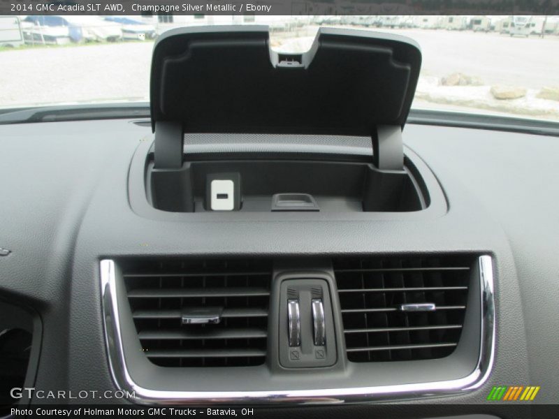 Champagne Silver Metallic / Ebony 2014 GMC Acadia SLT AWD