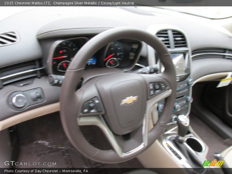 Champagne Silver Metallic / Cocoa/Light Neutral 2015 Chevrolet Malibu LTZ