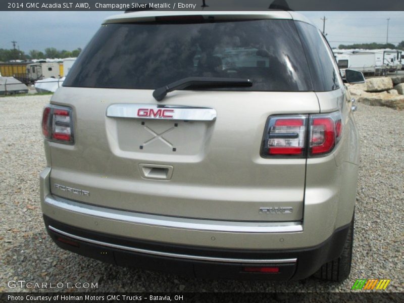 Champagne Silver Metallic / Ebony 2014 GMC Acadia SLT AWD