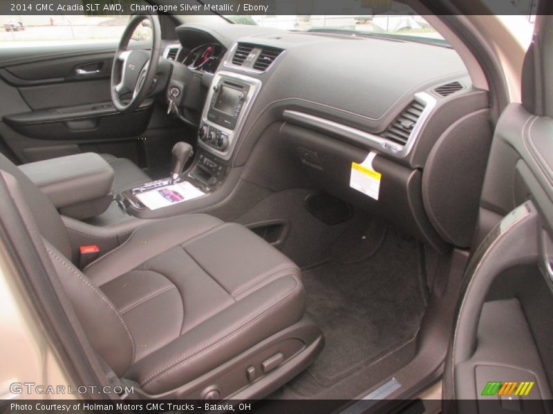 Champagne Silver Metallic / Ebony 2014 GMC Acadia SLT AWD