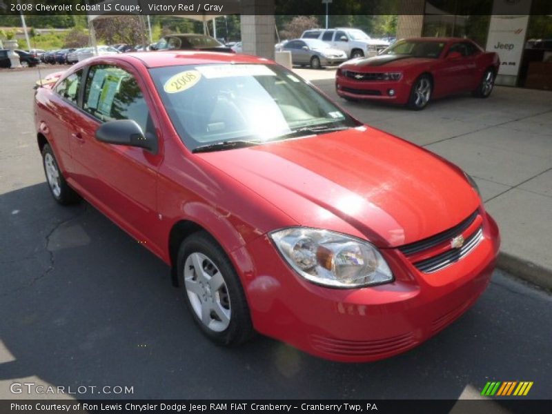 Victory Red / Gray 2008 Chevrolet Cobalt LS Coupe