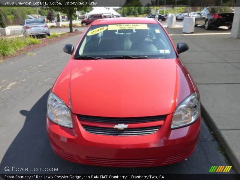 Victory Red / Gray 2008 Chevrolet Cobalt LS Coupe