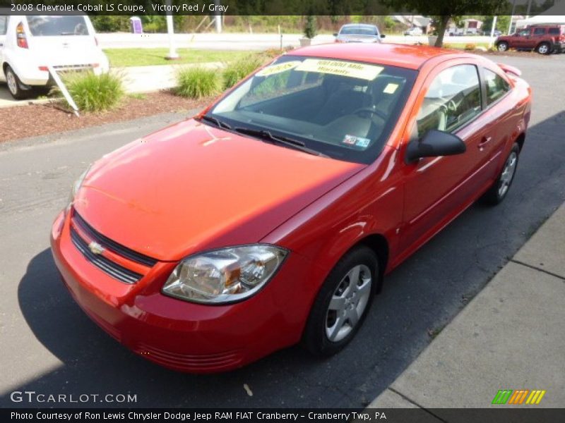 Victory Red / Gray 2008 Chevrolet Cobalt LS Coupe