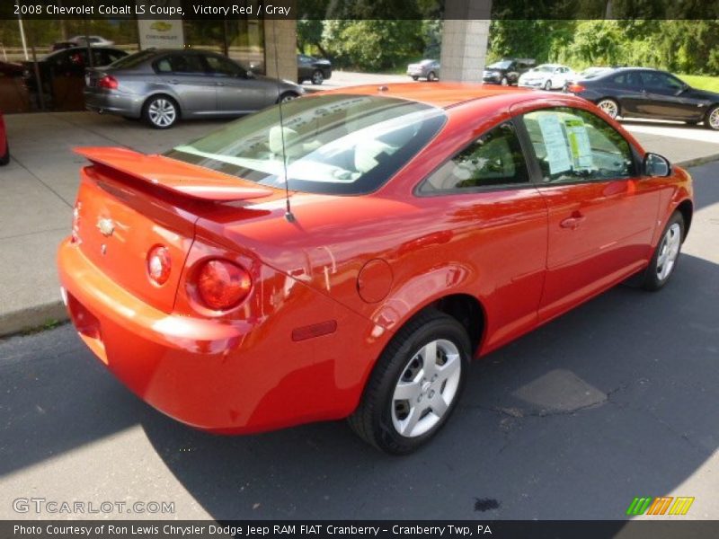 Victory Red / Gray 2008 Chevrolet Cobalt LS Coupe