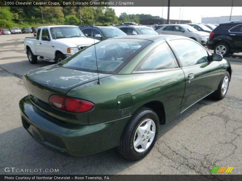 Dark Colorado Green Metallic / Graphite 2000 Chevrolet Cavalier Coupe