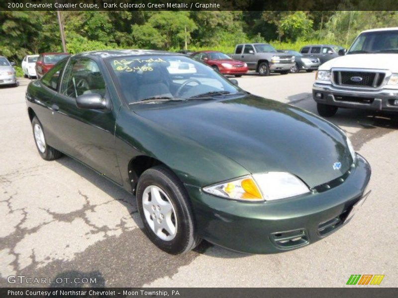 Dark Colorado Green Metallic / Graphite 2000 Chevrolet Cavalier Coupe