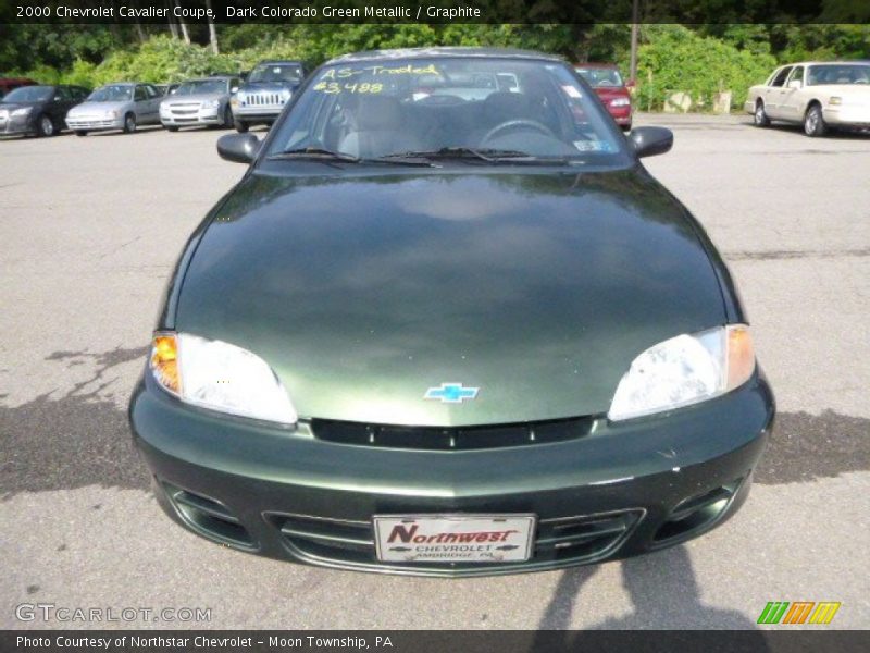 Dark Colorado Green Metallic / Graphite 2000 Chevrolet Cavalier Coupe