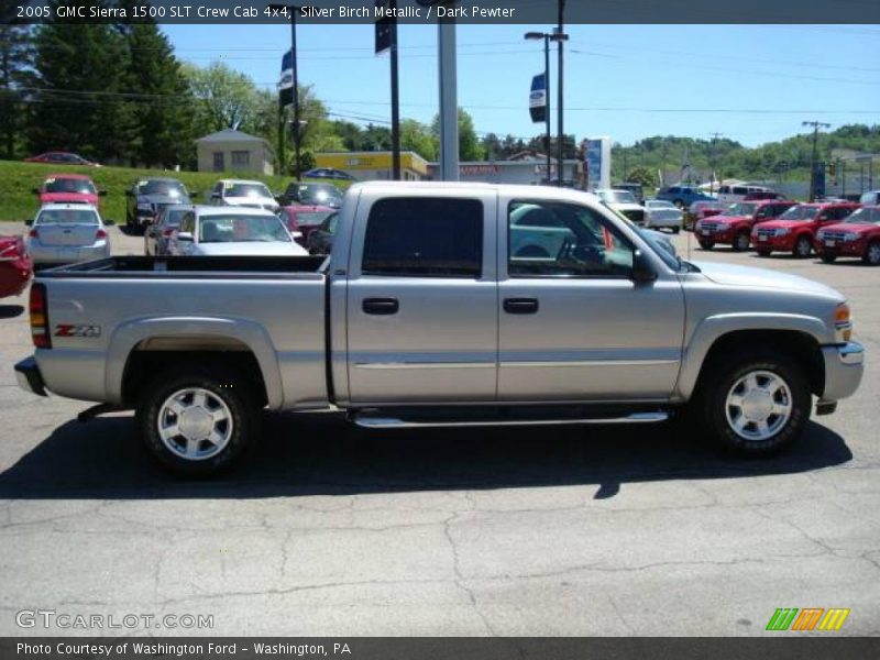 Silver Birch Metallic / Dark Pewter 2005 GMC Sierra 1500 SLT Crew Cab 4x4