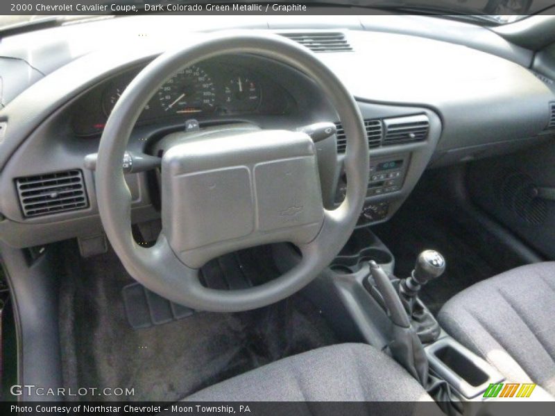 Dark Colorado Green Metallic / Graphite 2000 Chevrolet Cavalier Coupe