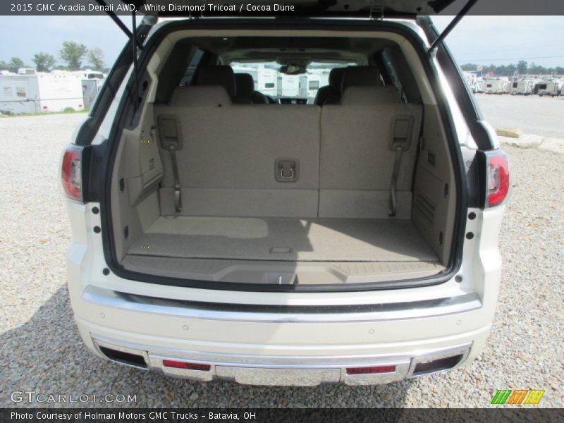 White Diamond Tricoat / Cocoa Dune 2015 GMC Acadia Denali AWD
