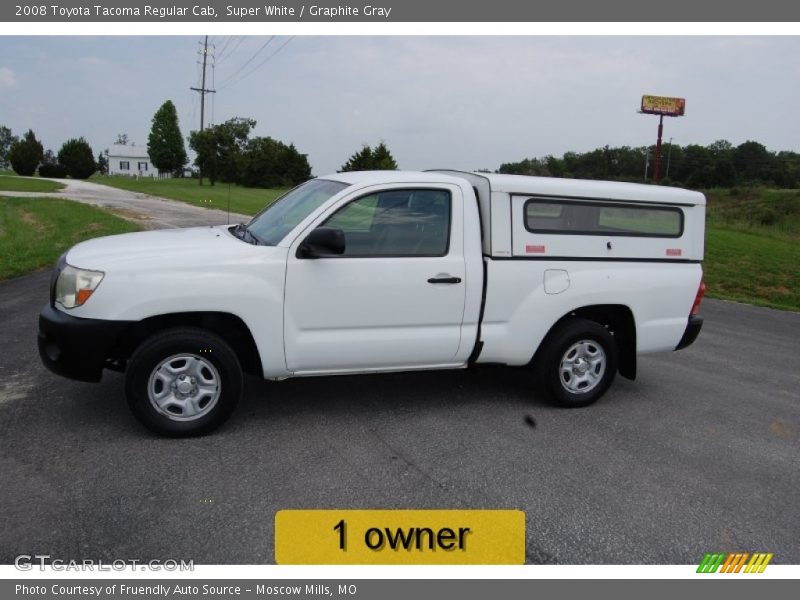 Super White / Graphite Gray 2008 Toyota Tacoma Regular Cab