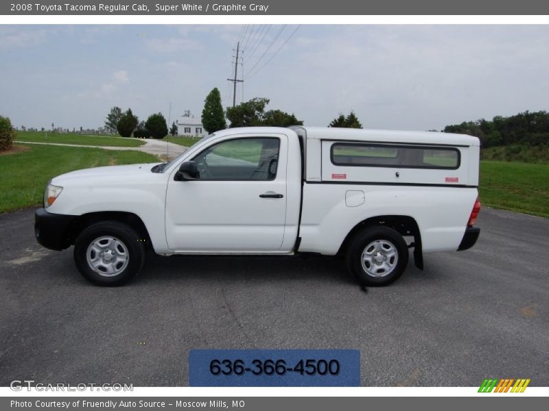 Super White / Graphite Gray 2008 Toyota Tacoma Regular Cab