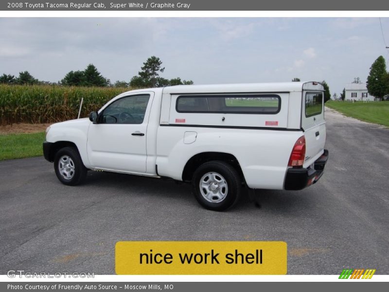 Super White / Graphite Gray 2008 Toyota Tacoma Regular Cab