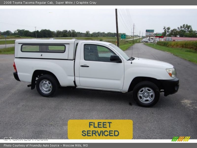 Super White / Graphite Gray 2008 Toyota Tacoma Regular Cab