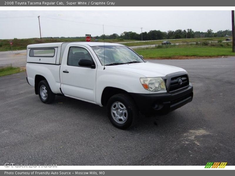 Super White / Graphite Gray 2008 Toyota Tacoma Regular Cab