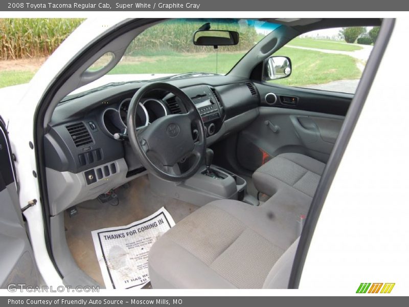 Super White / Graphite Gray 2008 Toyota Tacoma Regular Cab