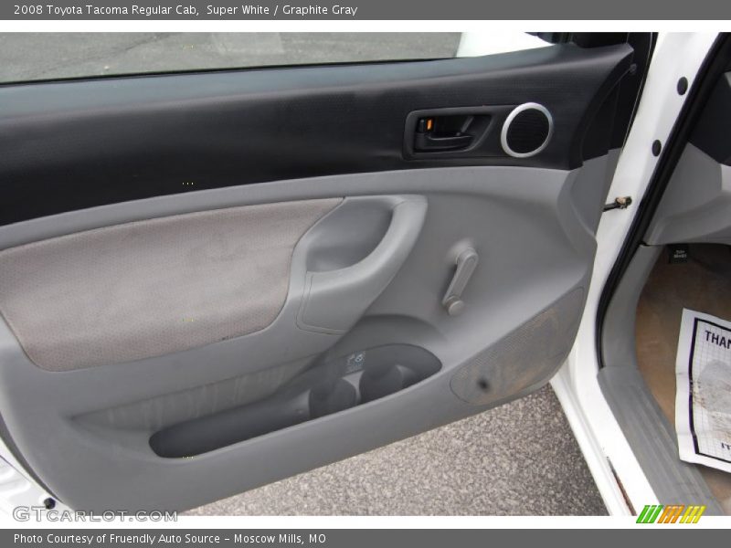 Super White / Graphite Gray 2008 Toyota Tacoma Regular Cab