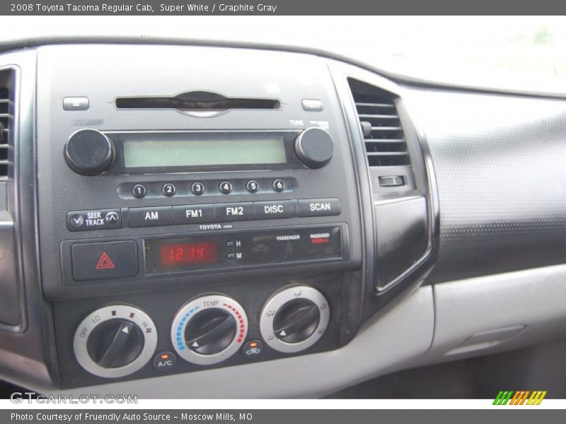 Super White / Graphite Gray 2008 Toyota Tacoma Regular Cab