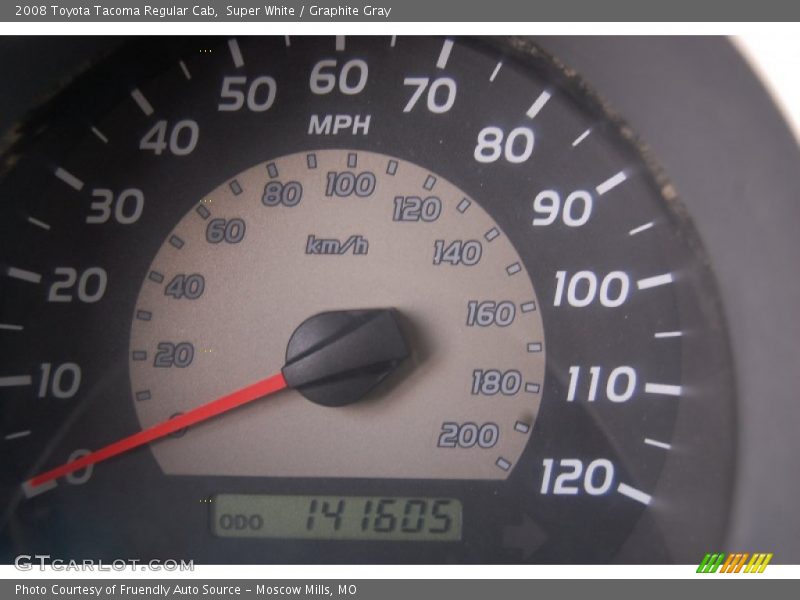 Super White / Graphite Gray 2008 Toyota Tacoma Regular Cab