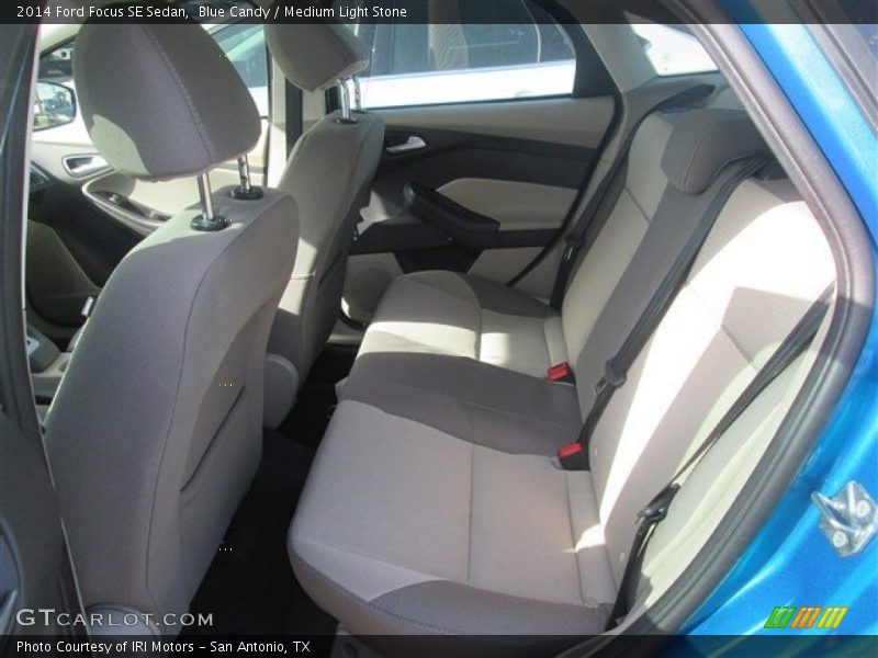 Blue Candy / Medium Light Stone 2014 Ford Focus SE Sedan