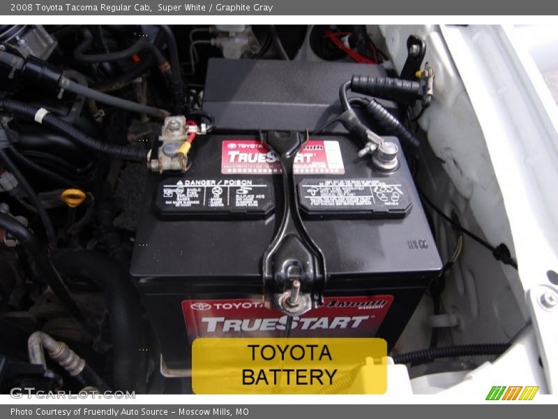 Super White / Graphite Gray 2008 Toyota Tacoma Regular Cab
