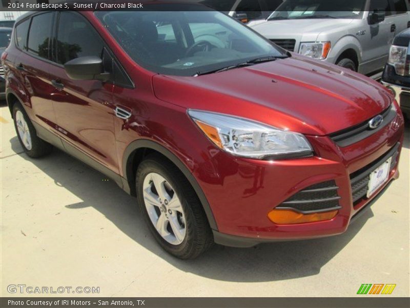 Sunset / Charcoal Black 2014 Ford Escape S