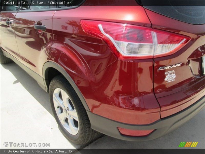 Sunset / Charcoal Black 2014 Ford Escape S