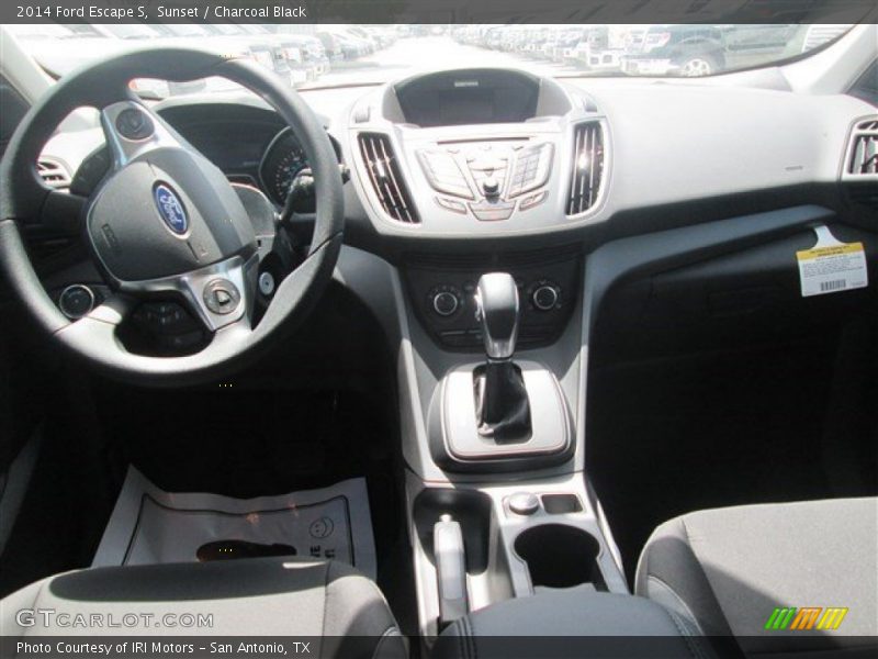 Sunset / Charcoal Black 2014 Ford Escape S