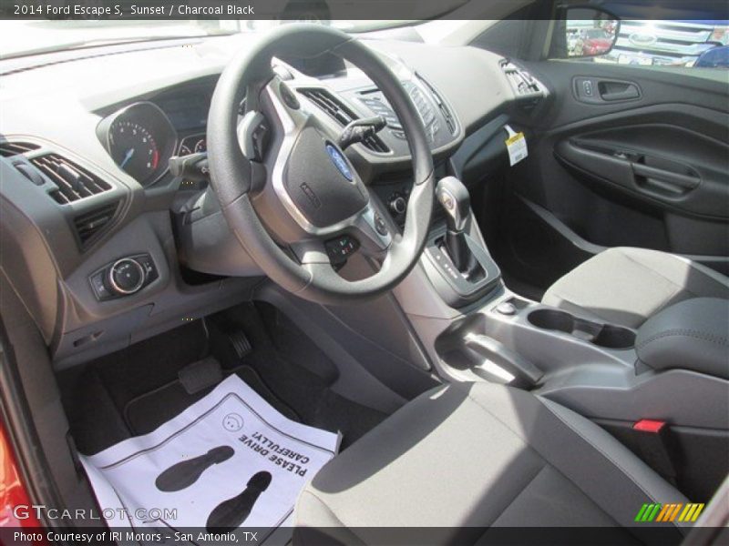 Sunset / Charcoal Black 2014 Ford Escape S