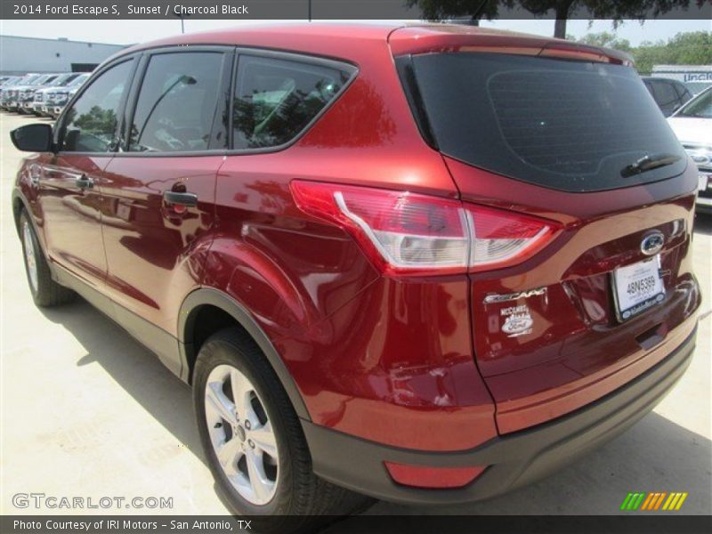 Sunset / Charcoal Black 2014 Ford Escape S