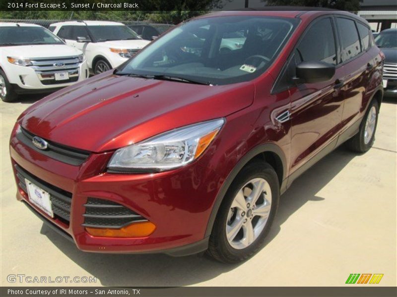 Sunset / Charcoal Black 2014 Ford Escape S