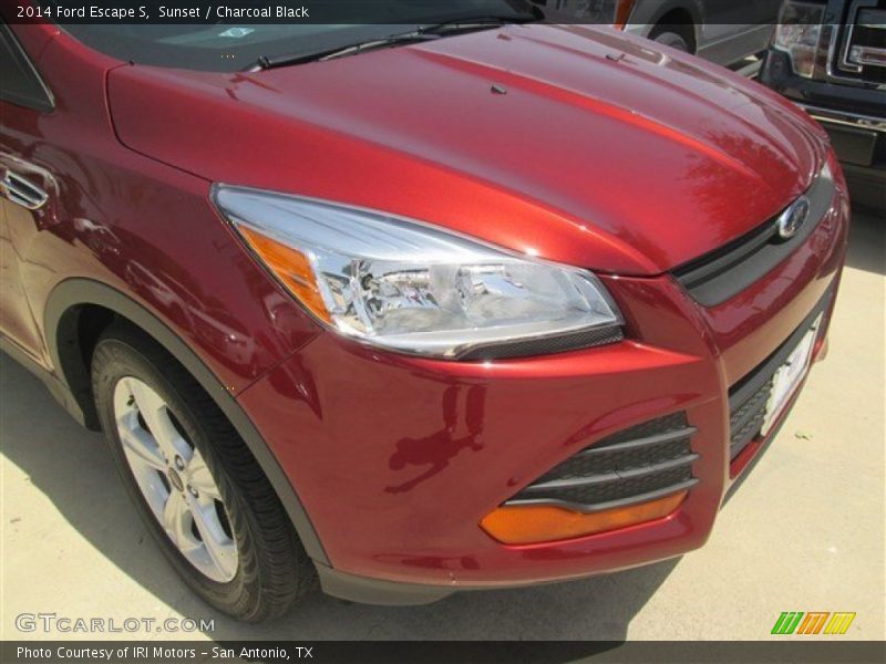 Sunset / Charcoal Black 2014 Ford Escape S