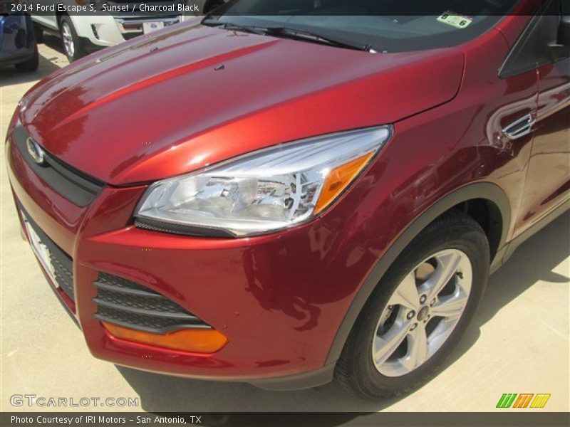 Sunset / Charcoal Black 2014 Ford Escape S