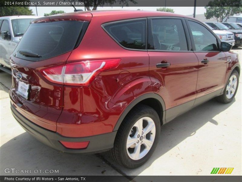 Sunset / Charcoal Black 2014 Ford Escape S