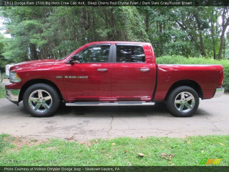 Deep Cherry Red Crystal Pearl / Dark Slate Gray/Russet Brown 2011 Dodge Ram 1500 Big Horn Crew Cab 4x4