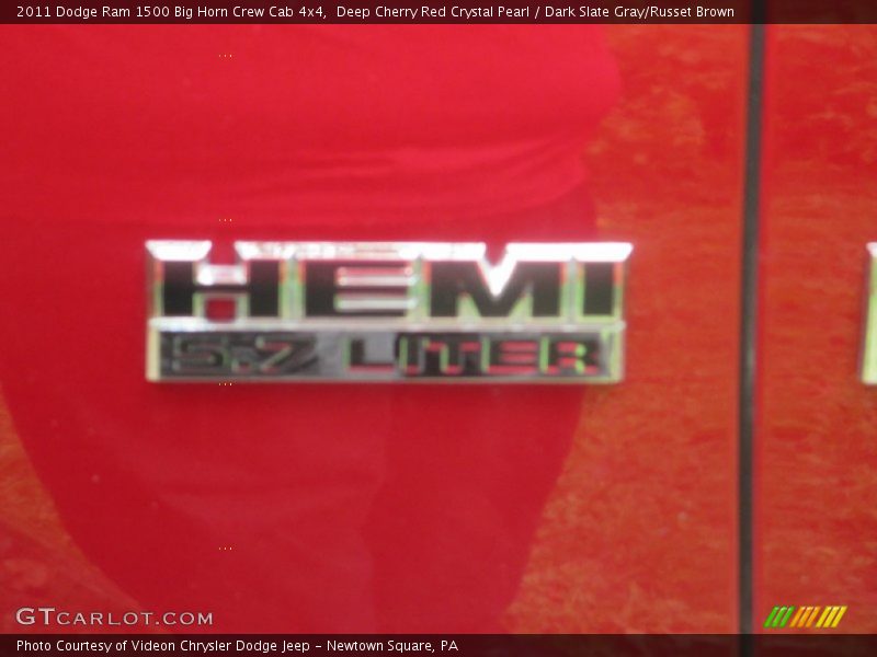 Deep Cherry Red Crystal Pearl / Dark Slate Gray/Russet Brown 2011 Dodge Ram 1500 Big Horn Crew Cab 4x4