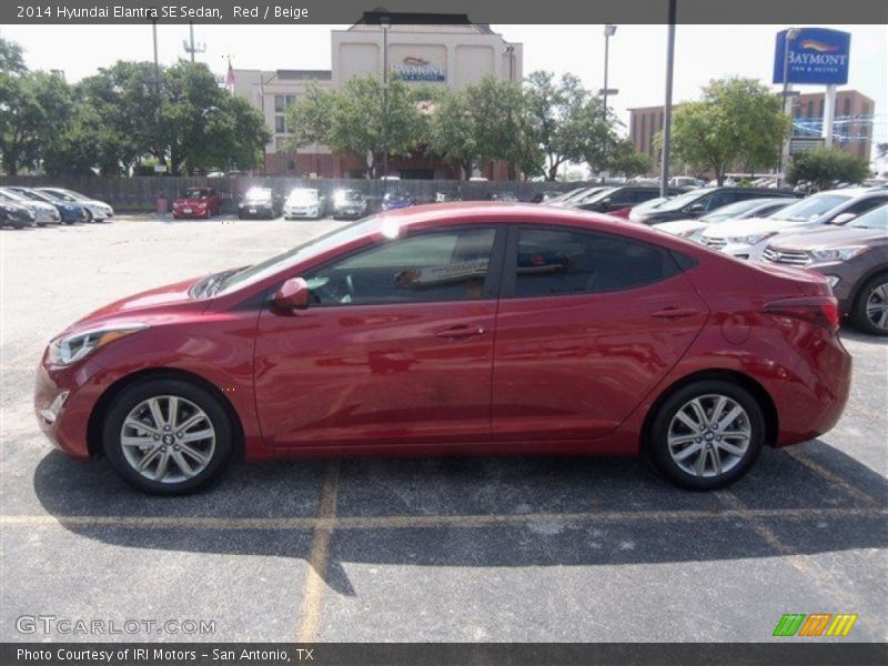 Red / Beige 2014 Hyundai Elantra SE Sedan