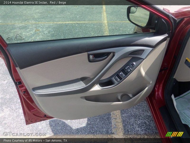 Red / Beige 2014 Hyundai Elantra SE Sedan