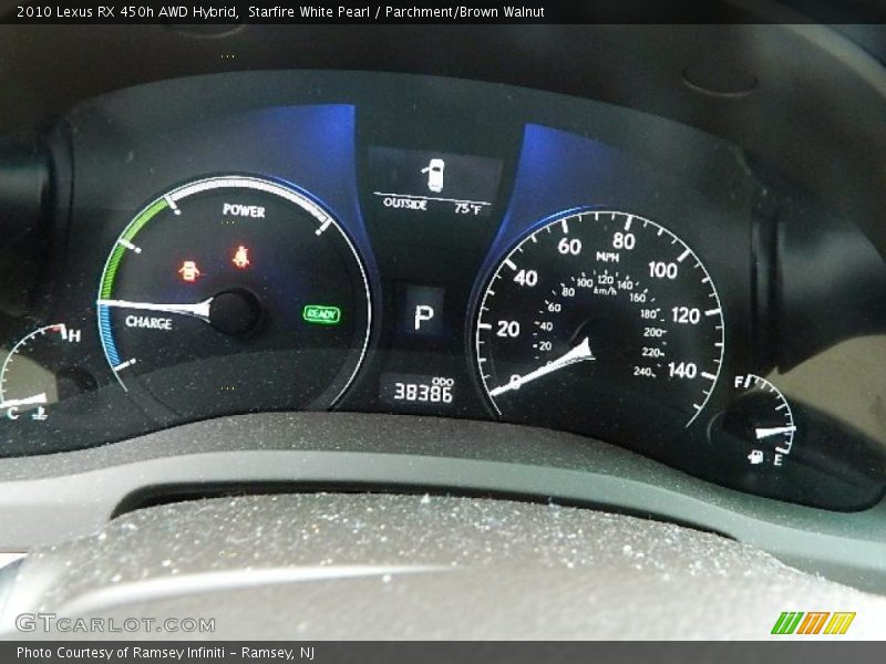 Starfire White Pearl / Parchment/Brown Walnut 2010 Lexus RX 450h AWD Hybrid