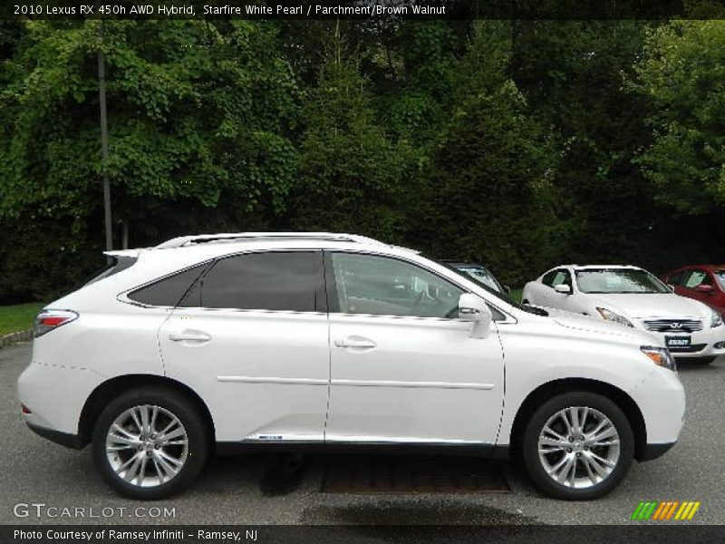 Starfire White Pearl / Parchment/Brown Walnut 2010 Lexus RX 450h AWD Hybrid