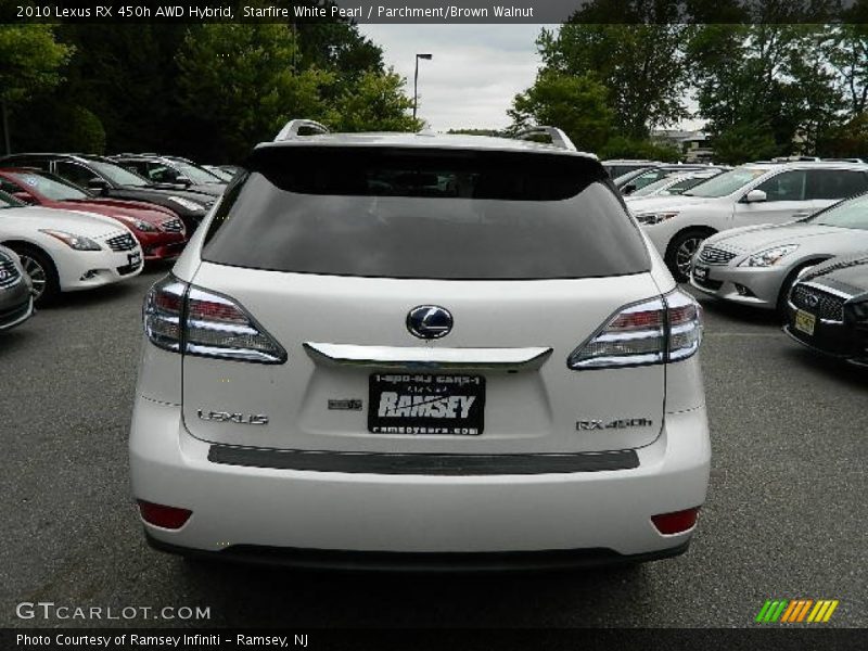 Starfire White Pearl / Parchment/Brown Walnut 2010 Lexus RX 450h AWD Hybrid