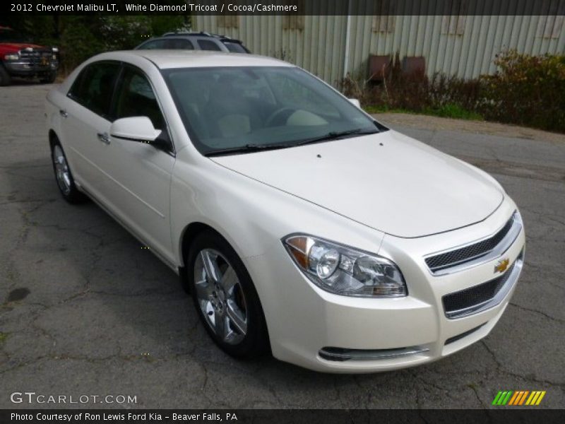 White Diamond Tricoat / Cocoa/Cashmere 2012 Chevrolet Malibu LT