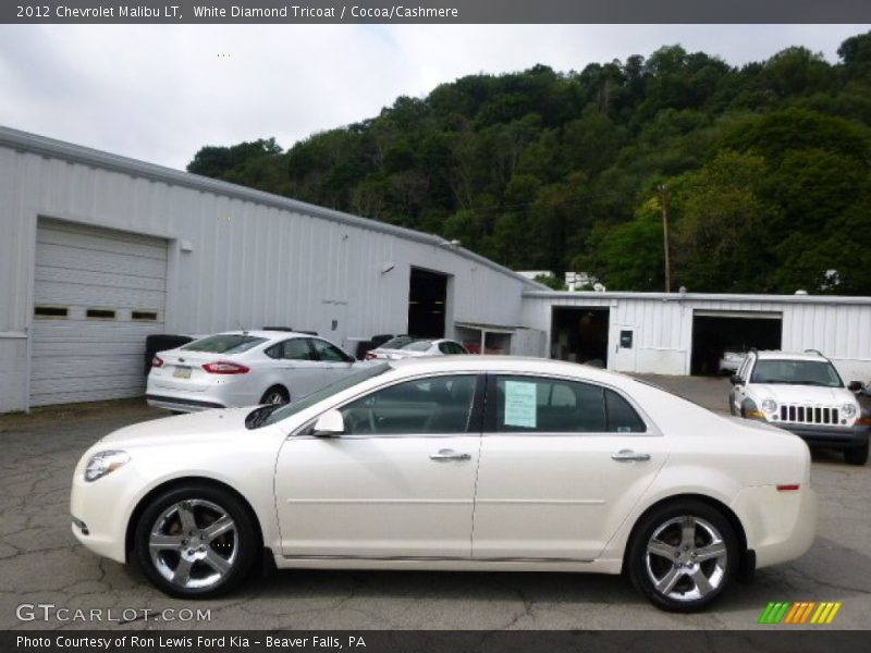 White Diamond Tricoat / Cocoa/Cashmere 2012 Chevrolet Malibu LT