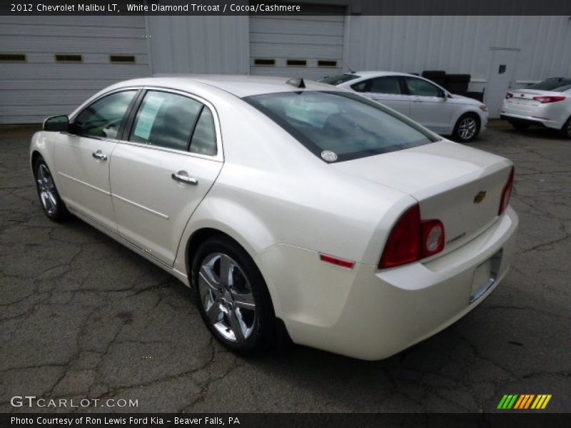 White Diamond Tricoat / Cocoa/Cashmere 2012 Chevrolet Malibu LT