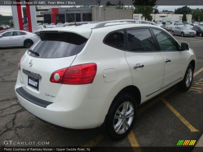 Pearl White / Black 2013 Nissan Rogue SV AWD