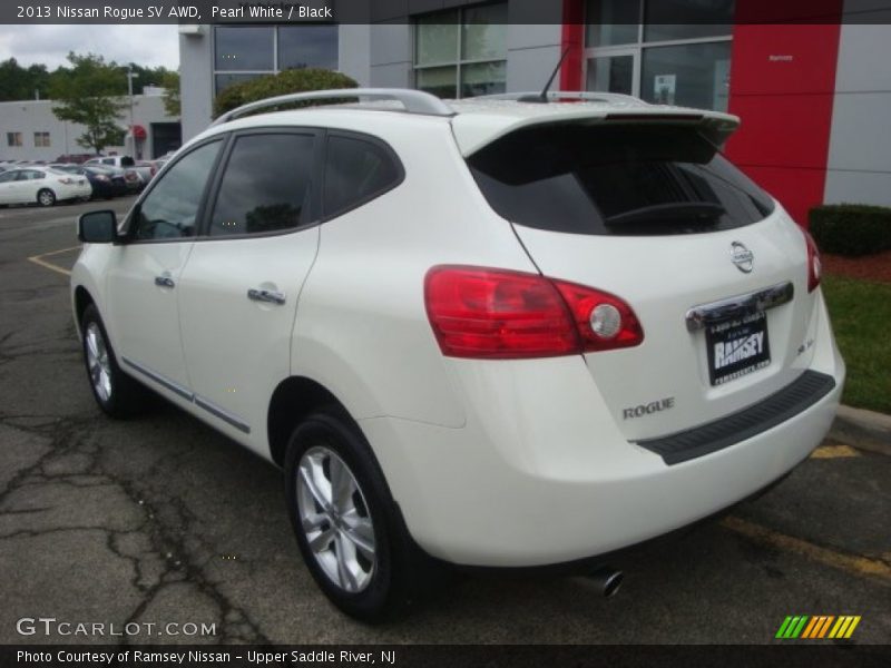 Pearl White / Black 2013 Nissan Rogue SV AWD