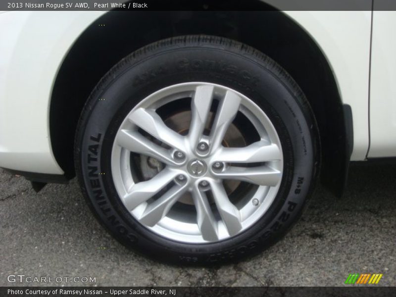 Pearl White / Black 2013 Nissan Rogue SV AWD