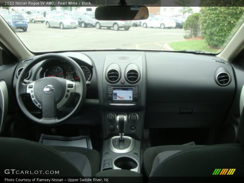 Pearl White / Black 2013 Nissan Rogue SV AWD