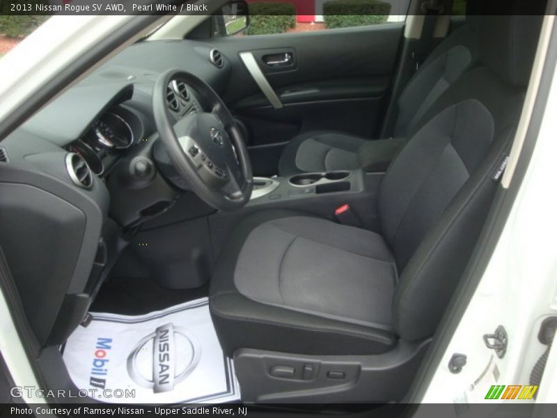 Pearl White / Black 2013 Nissan Rogue SV AWD